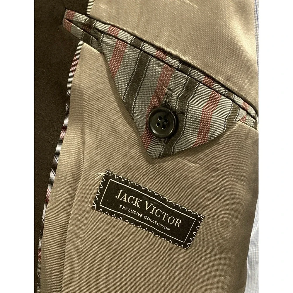 Jack Victor Brown Blazer 48R  Luxury Soft Feels Like Suede Made in Canda